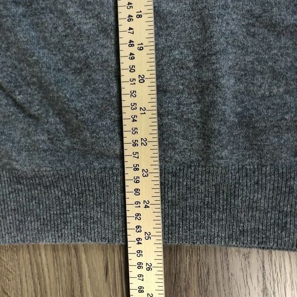 Shephe 100% Cashmere Pullover Sweater Gray Men's Size 52 Long Sleeve - Picture 8 of 9